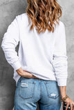 Pumpkin & Ghost White Long Sleeve Sweatshirt - In Control Clothing