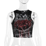 Punk Style Rivet Sleeveless Top - In Control Clothing