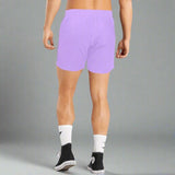 Purple Men's Mid - Length Casual Graphic Shorts