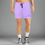 Purple Men's Mid - Length Casual Graphic Shorts