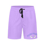 Purple Men's Mid - Length Casual Graphic Shorts