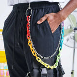 Rainbow Acrylic Belt Loop Chain - In Control Clothing
