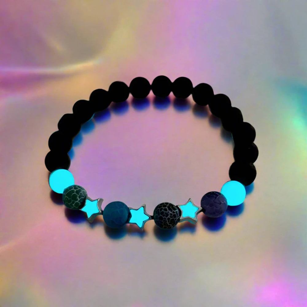 Rave - Ready Luminous Star Charm Bracelet - Glows in the Dark - In Control Clothing
