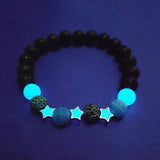 Rave - Ready Luminous Star Charm Bracelet - Glows in the Dark - In Control Clothing