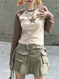Retro Y2K Star Detail Grunge T-Shirt - In Control Clothing