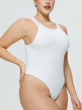 Round Neck Wide Strap Bodysuit - In Control Clothing