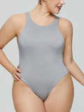 Round Neck Wide Strap Bodysuit - In Control Clothing