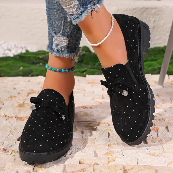 Round Toe Block Heels Loafers