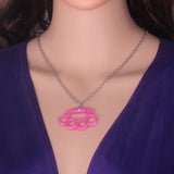 Scene Kid Resin Glitter Knuckle Chain Necklace - In Control Clothing