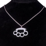 Scene Kid Resin Glitter Knuckle Chain Necklace - In Control Clothing