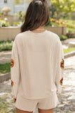 Sequin Pumpkin Round Neck Top and Shorts Set - In Control Clothing