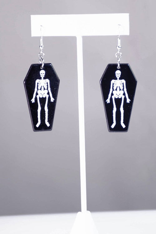 Skeleton Coffin Earrings