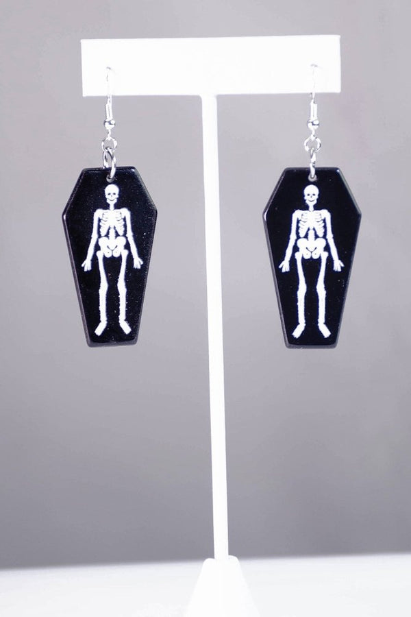 Skeleton Coffin Earrings