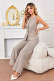 Sleeveless Button Front Co - Ord Set