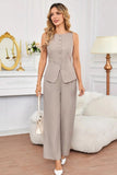 Sleeveless Button Front Co - Ord Set