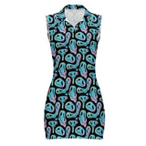 Sleeveless Polo Shirt Zip Up Dress - In Control Clothing