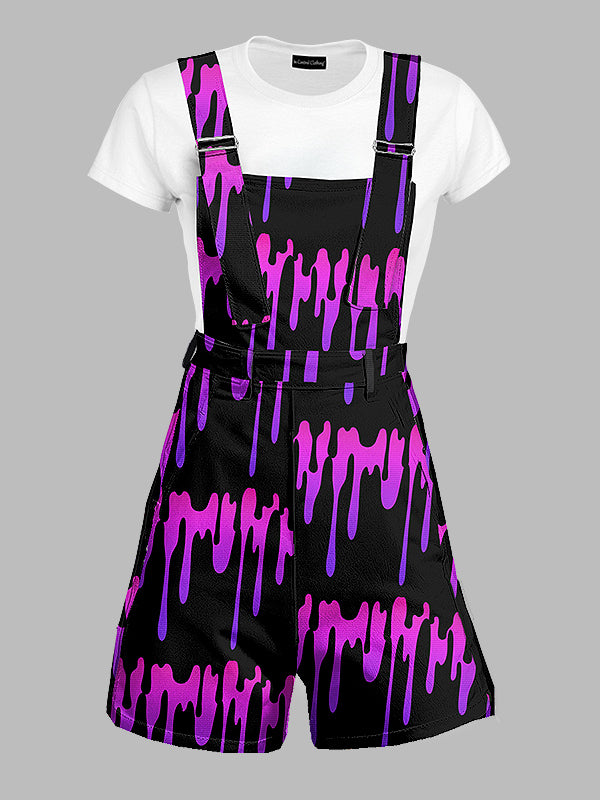 Women Melting Overall Shorts