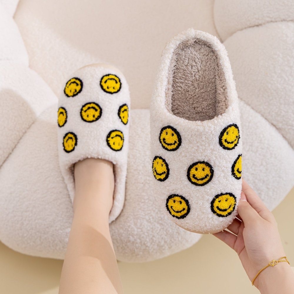Smiley Face House Slippers - In Control Clothing