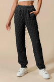 SO ME Triangle Quilted Straight Jogger Pants