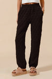 SO ME Triangle Quilted Straight Jogger Pants