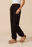 SO ME Triangle Quilted Straight Jogger Pants