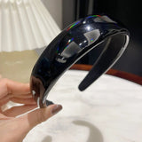 Solid Holographic Patent Leather Hairbands - In Control Clothing