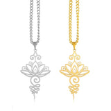 Spiritual Lotus Flower Pendant Necklace - Yoga Inspired Jewelry - In Control Clothing
