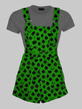 Spooky Card Suits Overall Shorts for Halloween - In Control Clothing