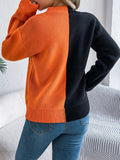 Spooky Knit Round Neck Long Sleeve Sweater