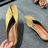 Square Toe Flats Sandals