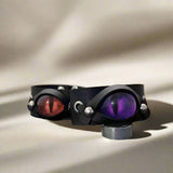 Steampunk Demon Eye Bracelet | Rivet Strap Buckle Gothic Accessory - In Control Clothing