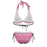 Strawberry Cute Plus Size Halter Bikini - In Control Clothing