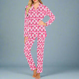 Strawberry pink Women's Long Pajama Set - In Control Clothing