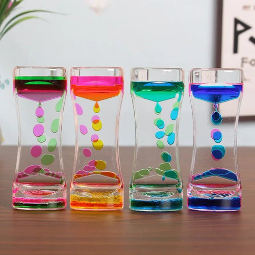 Stress Relief Liquid Motion Toy, Hourglass Timer