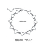 Sweet Heart Chain Collar Necklace - Cute Love Statement Accessory - In Control Clothing