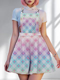 Sweet Kawaii Strawberry Plaid Overall Dress – Pastel Fashion - In Control Clothing