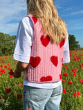 Tied Heart Vest with Pockets