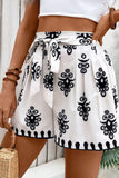 Tied Printed Shorts