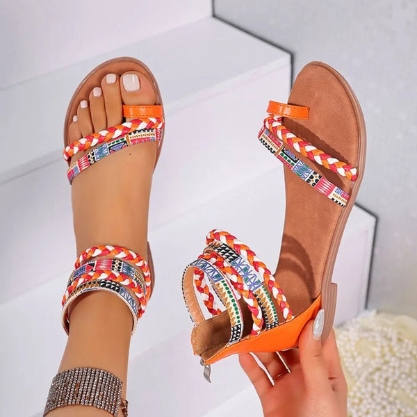 Toe Loop Flats Sandals
