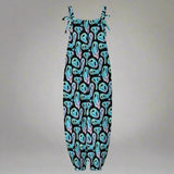 Trippy Cartoon Smiley Jumpsuit with suspender
