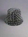 Unisex Black Bandana Print Bucket Hat - In Control Clothing