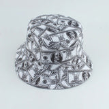 Unisex Money Bills Printed Foldable Panama Bucket Hat - In Control Clothing