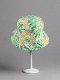 Unisex Tropical Fruit Printed Foldable Panama Bucket Hat - In Control Clothing