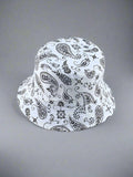Unisex White Pattern Design Bucket Hat - In Control Clothing