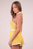 VERY J Floral Crochet Top and Shorts Set