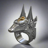 Vintage Egyptian Anubis God ANKH Ring - In Control Clothing