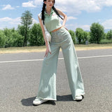 Vintage - Inspired Green Flare Jeans – High Waist Design - In Control Clothing