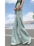 Vintage - Inspired Green Flare Jeans – High Waist Design - In Control Clothing