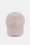 Washed DALLAS Embroidered Baseball Cap - In Control Clothing