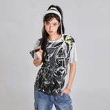 Women Graphic Grunge Retro T-shirt - In Control Clothing